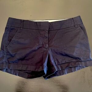 J Crew 100% cotton chino navy shorts size 8